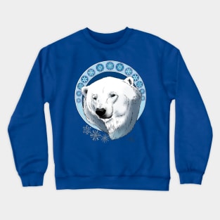 Polar Bear Snowflakes Crewneck Sweatshirt